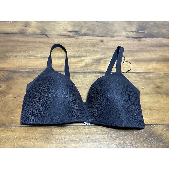 Knix Lace WingWoman's Contour Bra Wireless Soft Lace Size 4 Black - Picture 1 of 8